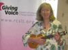 Giving Voice - Julie Carr's presentation - Newbiggin on Sea Liz Panton with ukulele 04-10-2011